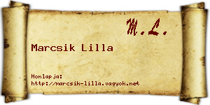 Marcsik Lilla névjegykártya